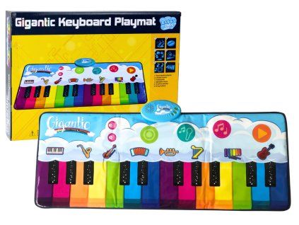 Tappeto educativo da ballo Arcobaleno con pianoforte e strumenti 10 melodie