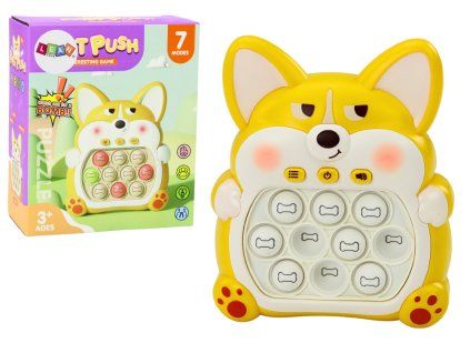 Gioco di abilità console Pop-It Volpe 7 modalità di gioco gialla sensoriale