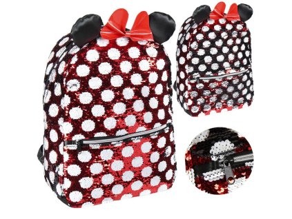 Disney Myška Minnie Batoh Roztomilý Stylový Flitrový 40 cm