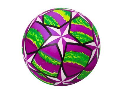 Palla di gomma con stelle 24 cm viola