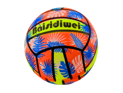 Gumový míč s listy 24 cm oranžový