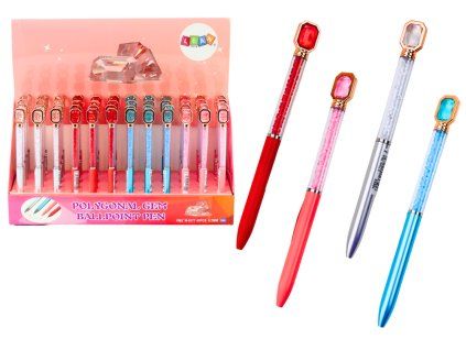 Penna con cristalli in inchiostro blu 0,7 mm mix