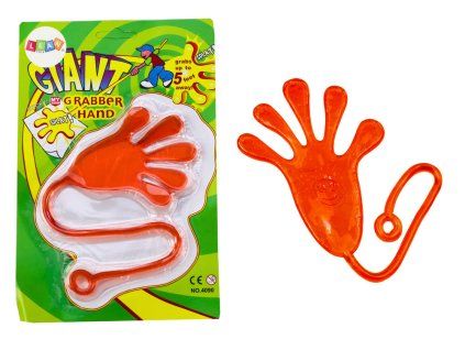 Mano elastica in slime arancione
