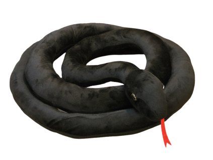 Serpente di peluche 110 cm nero