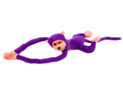 Scimmietta di peluche con effetti sonori 60 cm viola