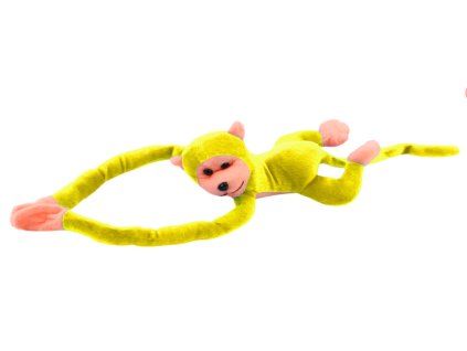 Scimmietta di peluche con effetti sonori 80 cm gialla