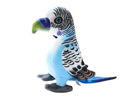 Pappagallo di peluche 20 cm blu