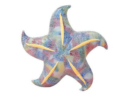 Stella di mare in peluche cuscino 20 cm blu