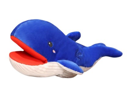 Plyšový maňásek velryba 30 cm modrá
