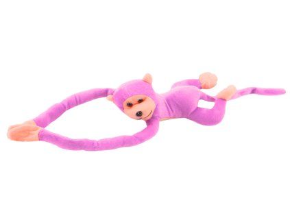 Scimmietta di peluche con effetti sonori 80 cm rosa