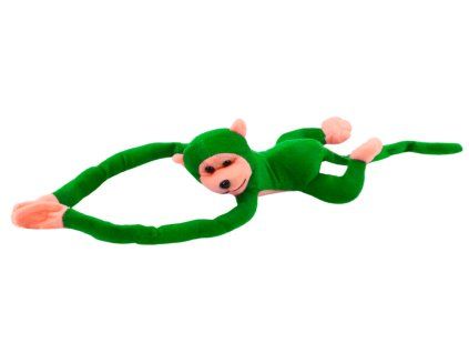 Scimmietta di peluche con effetti sonori 80 cm verde