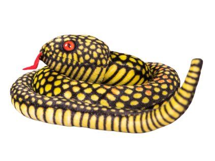 Peluche serpente 100 cm giallo