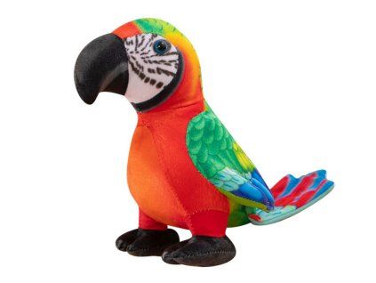 Pappagallo di peluche 20 cm rosso