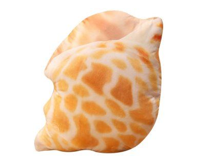 Cuscino di peluche a forma di conchiglia arancione