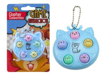 Portachiavi interattivo mini gioco gatto blu