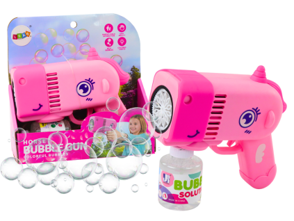 Pistola per bubbles unicorno rosa