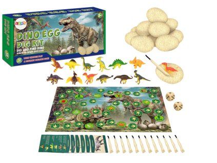 Set di uova di dinosauro e gioco da tavolo