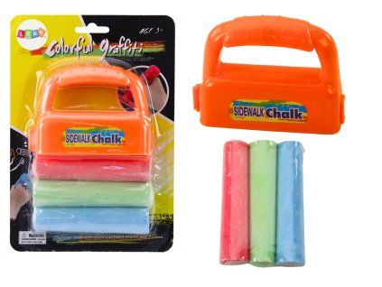 Gessetti per marciapiede con supporto arancione