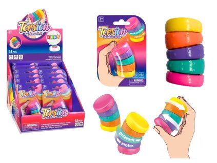 Giocattolo sensoriale anelli rotanti arcobaleno