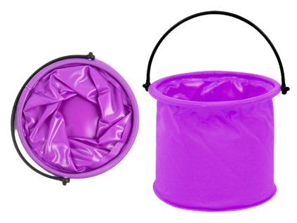 Secchiello pieghevole per acqua viola