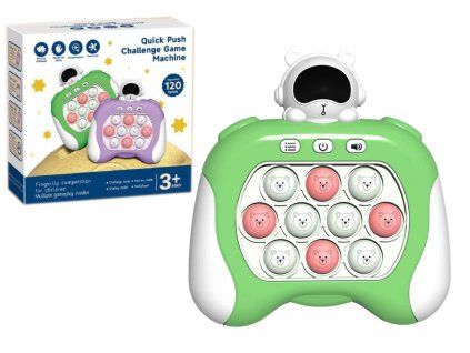 Gioco sensoriale Pop It Space con effetti verdi