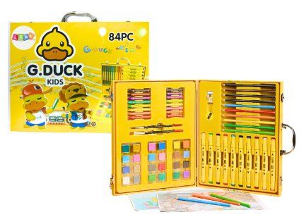 Set artistico in valigetta anatra gialla 84 pezzi