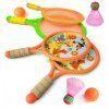 Racchette da badminton per bambini dinosauri arancione verde