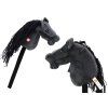 Cavallo a bastone Hobby Horse a pelo lungo con suoni nero