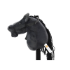 Cavallo a bastone Hobby Horse a pelo lungo con suoni nero