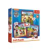 Puzzle 3v1 Veselí psi Tlapková patrola Trefl 34867