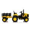 Trattore elettrico per bambini con rimorchio 12V 7Ah giallo