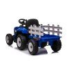 Trattore elettrico con rimorchio T2 blu 12V7Ah ruote EVA