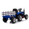 Trattore elettrico con rimorchio T2 blu 12V7Ah ruote EVA