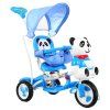 Triciclo per bambini Panda con effetti sonori blu