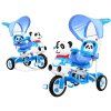 Triciclo per bambini Panda con effetti sonori blu