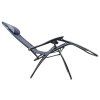 Lettino da giardino reclinabile grigio