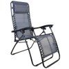 Lettino da giardino reclinabile grigio