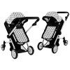 Carrozzina per bambole Alice 2in1 bianco e nero