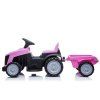 Trattore elettrico per bambini con rimorchio rosa
