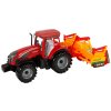 Traktor s kultivátorem s třecím pohonem červený