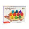 Riccio educativo in legno con 10 chiodini colorati