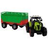 Trattore con due rimorchi e effetti verde