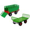 Trattore con due rimorchi e effetti verde