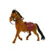 Figura cavallo marrone in velluto