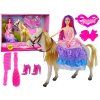 Bambola Principessa con pony bianco e accessori