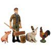 Set di figurine - contadino e animali