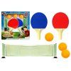 Set da ping pong con racchette, rete e palline