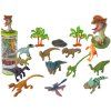 Set di 12 figurette di dinosauri in tubo