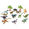 Set di 12 figurette di dinosauri in tubo