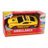 Auto sportivo Ambulanza con luci e suoni giallo